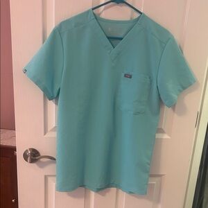 Figs Women's Aqua V-Neck Tunic